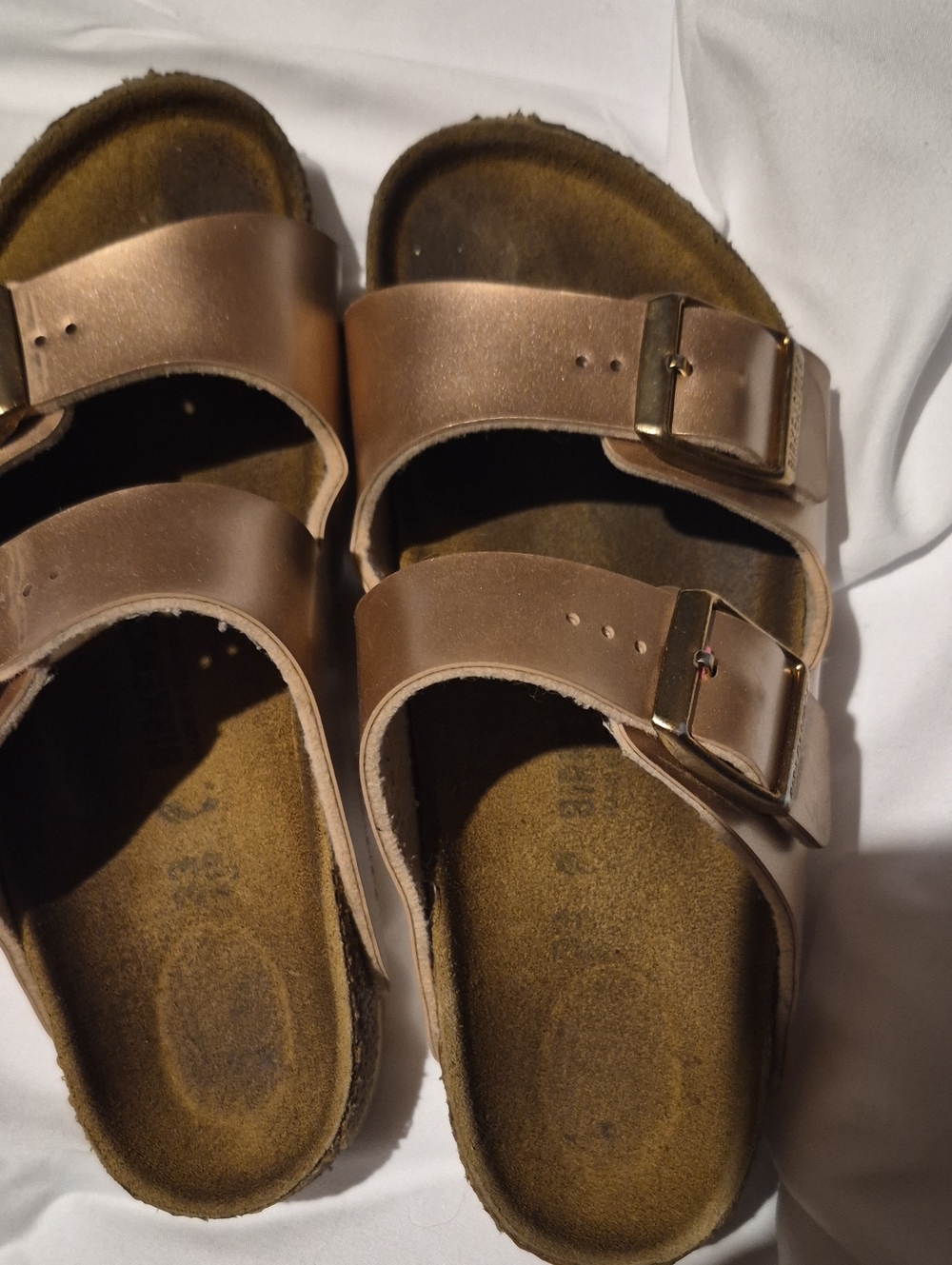 Birkenstock Kids Two-Buckle Sandals in Metallic Brown